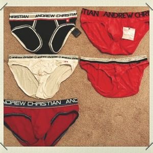 Andrew Christian Briefs 5 pair New